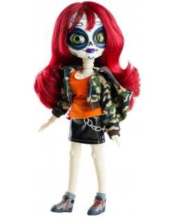 Кукла Paola Reina Catrinas - Мая, с червена коса и камуфлажно яке, 34 cm