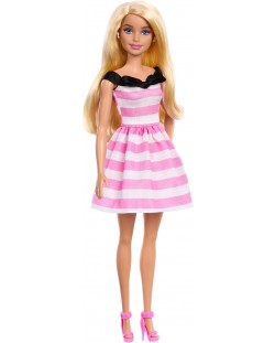 Кукла Barbie - 65-та годишнина, с рокля на розови райета