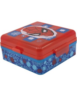 Квадратна кутия за храна Stor Spider-Man - С 3 отделения