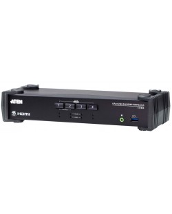 KVMP превключвател ATEN - CS1824, 4-портов, 4K, USB 3.0, HDMI