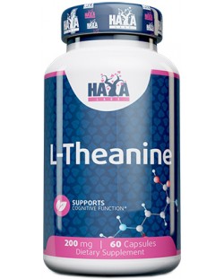 L-Theanine, 200 mg, 60 капсули, Haya Labs