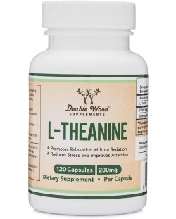 L-Theanine, 200 mg, 120 капсули, Double Wood