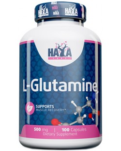 L-Glutamine, 500 mg, 100 капсули, Haya Labs