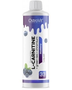 L-Carnitine + Green Tea + Chromium, синя боровинка, 500 ml, OstroVit