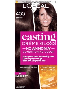 L'Oréal Casting Creme Gloss Боя за коса без амоняк, 400 Brown