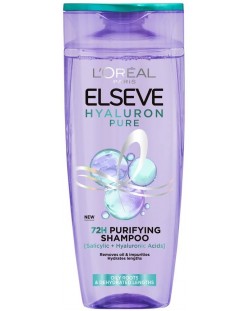 L'Oreal Elseve Шампоан за мазни корени и сухи краища Hyaluron Pure, 250 ml