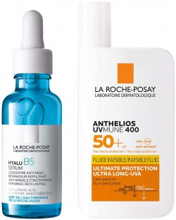 La Roche-Posay Hyalu B5 & Anthelios Комплект - Хидратиращ серум и Флуид, SPF50+, 30 + 50 ml