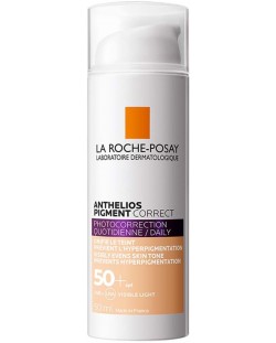 La Roche-Posay Anthelios Тониран слънцезащитен крем Pigment Correct, Light, SPF 50, 50 ml