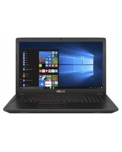 Лаптоп, Asus FX753VE-GC093, Intel Core i7-7700HQ (up to 3.8GHz, 6MB), 17.3" FullHD (1920x1080) IPS AG