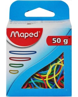 Ластици Maped - 50 g, каучукови, цветни