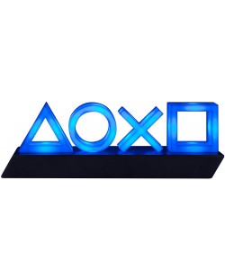 Лампа Paladone Games: PlayStation - PS5 Icons (Blue)