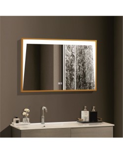 LED Огледало за стена Inter Ceramic - ICL 1820, 60 x 90 cm, златисто