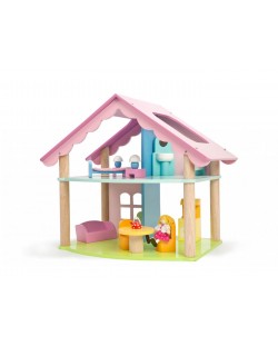 Дървена къща за кукли - Домът на Миа