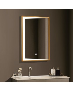 LED Огледало за стена Inter Ceramic - ICL 1819, 60 x 90 cm, златисто