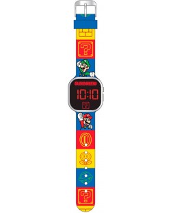 LED часовник Kids Euroswan - Super Mario Icons