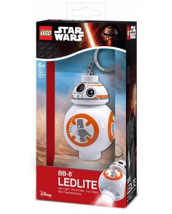 Мини ключодържател Lego Star Wars - BB-8, с LED светлина