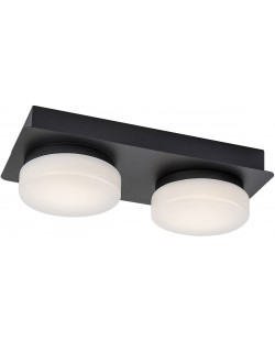 LED Плафон Rabalux - Attichus 75002, IP 44, 11 W, черен мат