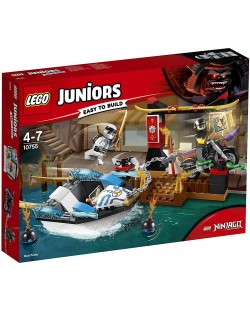 Конструктор Lego Juniors - Преследване с лодката на Zane (10755)