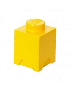 Жълта кутия за съхранение на конструктори -  12.5 х 18 х 12.5 cm