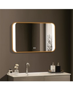 LED Огледало за стена Inter Ceramic - ICL 1824, 60 x 90 cm, златисто