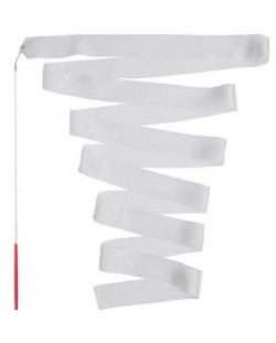 Лента за художествена гимнастика Maxima - 4 m, бяла