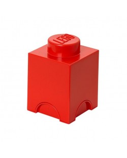 Червена кутия за съхранение на конструктори -  12.5 х 18 х 12.5 cm