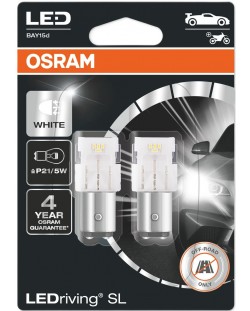 LED Автомобилни крушки Osram - LEDriving, SL, P21/5W, 1.7W, 2 броя, бели