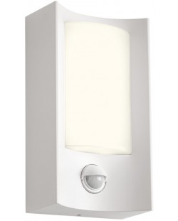 LED Външен аплик със сензор Smarter - Warp 90485, IP44, 240V, 8W, бял мат