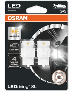 LED Автомобилни крушки Osram - LEDriving, SL, Amber, WY21W, 1.4W, 2 броя, жълти