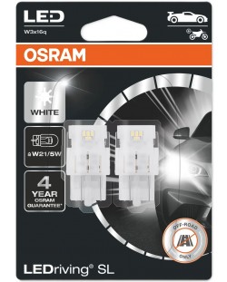 LED Автомобилни крушки Osram - LEDriving SL, W21/5W, 1.7W, 2 броя, бели