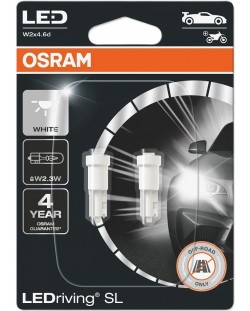 LED Автомобилни крушки Osram - LEDriving, SL, W2.3W (T5), 0.25W, 2 броя, бели