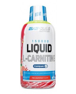 Liquid L-Carnitine + Green Tea, грейпфрут, 500 ml, Everbuild