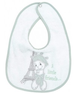 Лигавник с бродерия Bambino Casa - Paris, Mint