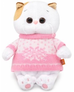 Плюшена играчка Budi Basa - Коте Ли-Ли, бебе, с пуловер, 20 cm