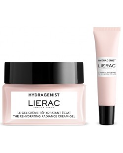 Lierac Hydragenist Комплект - Озаряващ гел-крем и Околоочна грижа, 50 + 15 ml