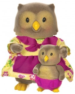 Комплект фигурки Battat Lil' Woodzeez - Бухал майка и бебе