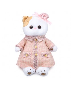 Плюшена играчка Budi Basa - Коте Ли-Ли, с розова рокличка, 24 cm