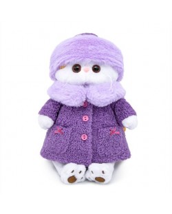 Плюшена играчка Budi Basa - Коте Ли-Ли, с лилаво велурено палто, 24 cm