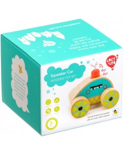Дървена играчка за бутане Lucy&Leo - Многоцветна, със звуци