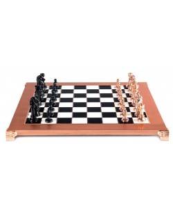 Луксозен шах Manopoulos - Staunton, черно и мед, 36 х 36
