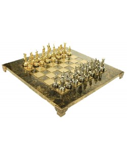 Луксозен шах Manopoulos - Махагон, с кафяви кантове