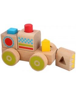 Дървена играчка Lucy&Leo - Сортер, локомотив