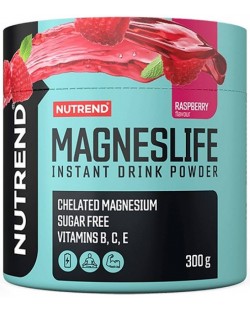 Magneslife Instant Drink Powder, малина, 300 g, Nutrend
