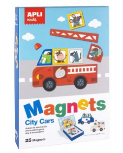 Детска магнитна игра Apli - Автомобилите в града