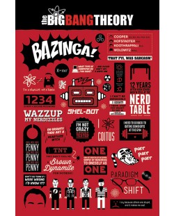 Макси плакат Pyramid - The Big Bang Theory (Infographic)