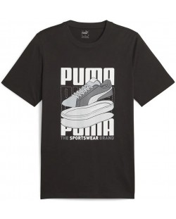 Мъжка тениска Puma - Graphics Sneaker , черна