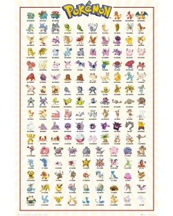 Макси плакат GB Eye Pokémon - Kanto 151