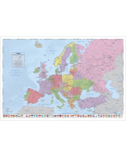 Макси плакат Pyramid - Political Map of Europe (Flags)