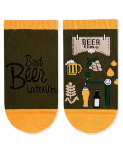 Мъжки чорапи Pirin Hill - Beer Time Sneaker, размер 43-46, кафяви