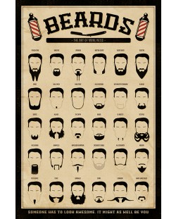 Макси плакат Pyramid - Beards (The Art of Manliness)
